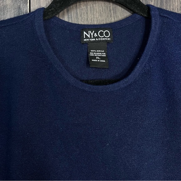 .!🌼3/$30🌼New York & Company Short Sleeve Sweater Top Size XL - Picture 7 of 14